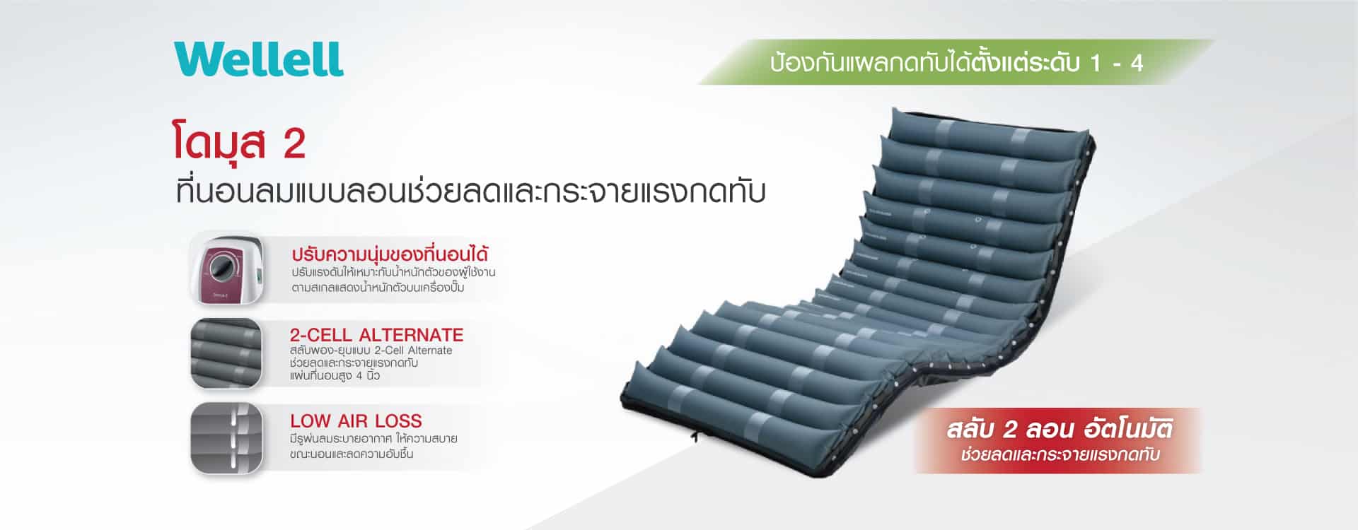 Wellell โดมุส 2 ที่นอนลมแบบลอน